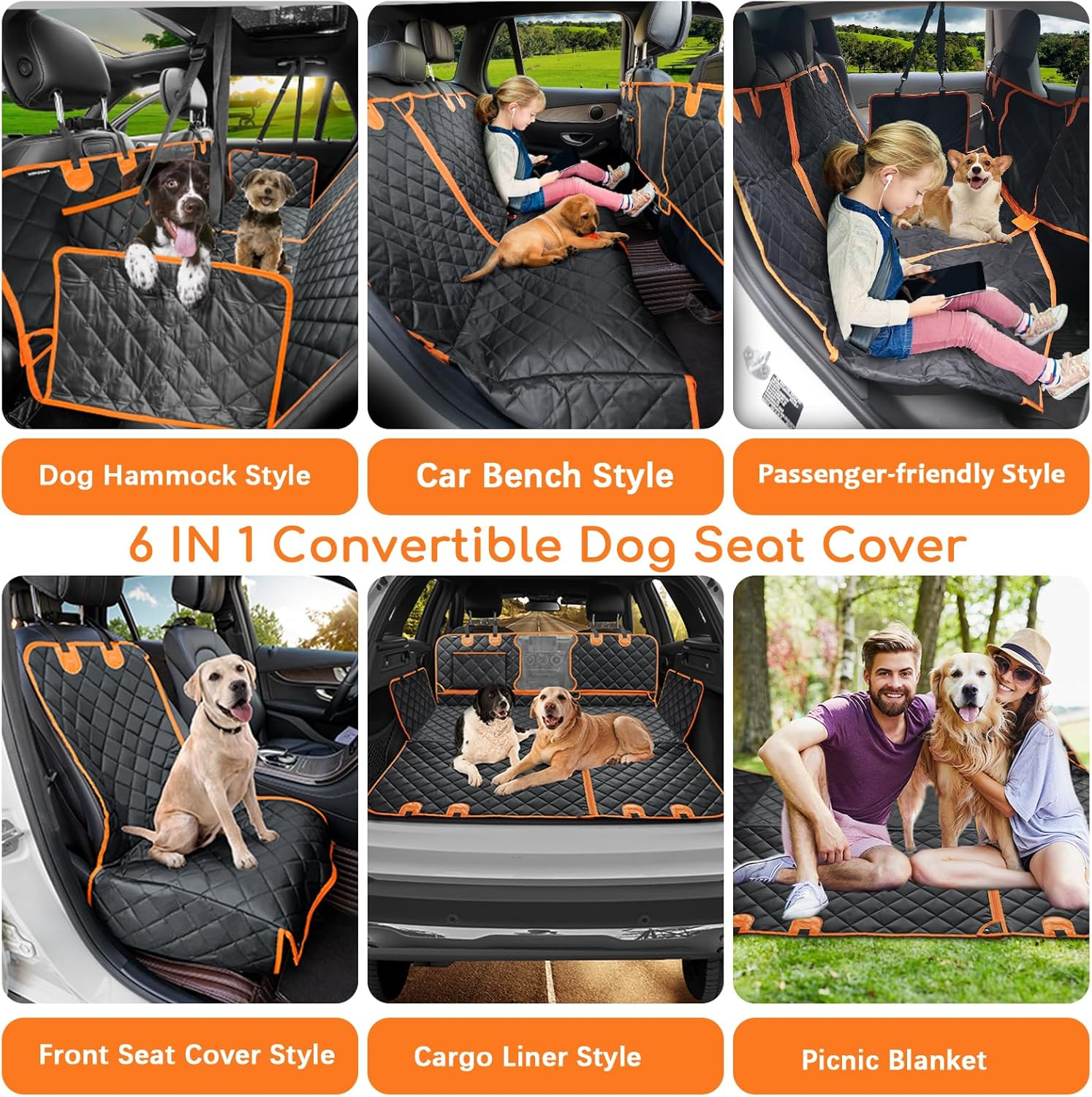 Quilted Dog Car Seat Cover | Ka-mostore