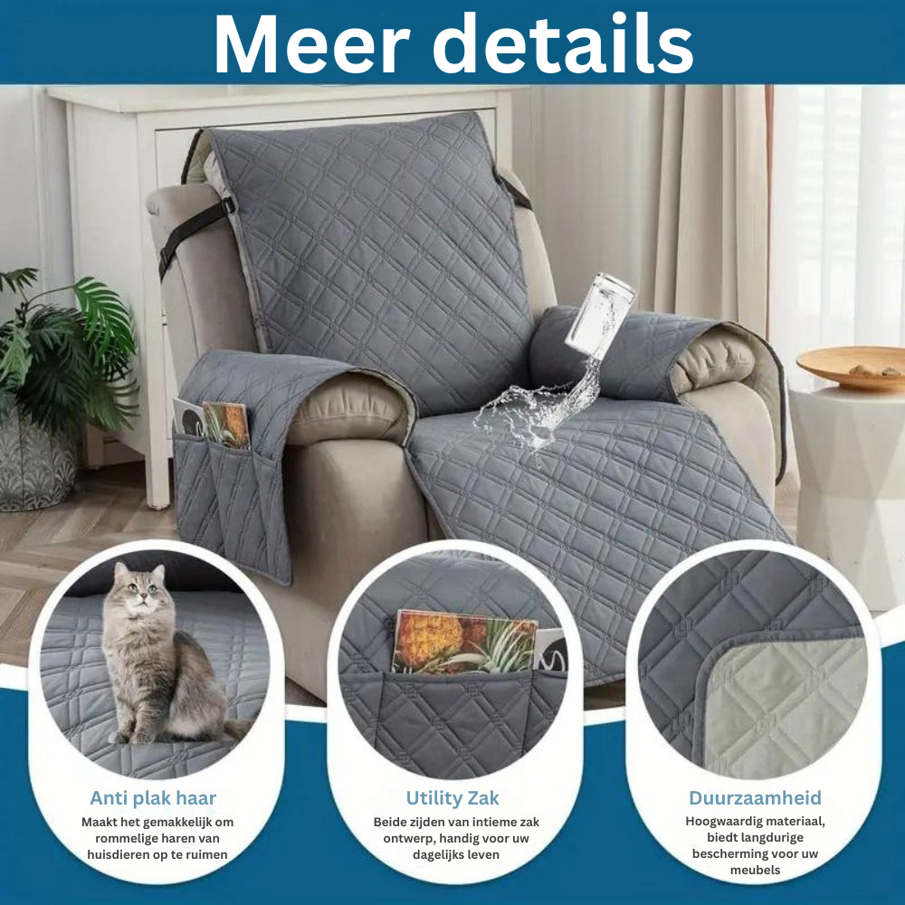Quilted Recliner Cover - Waterproof & Stain Resistant | Ka-mostore