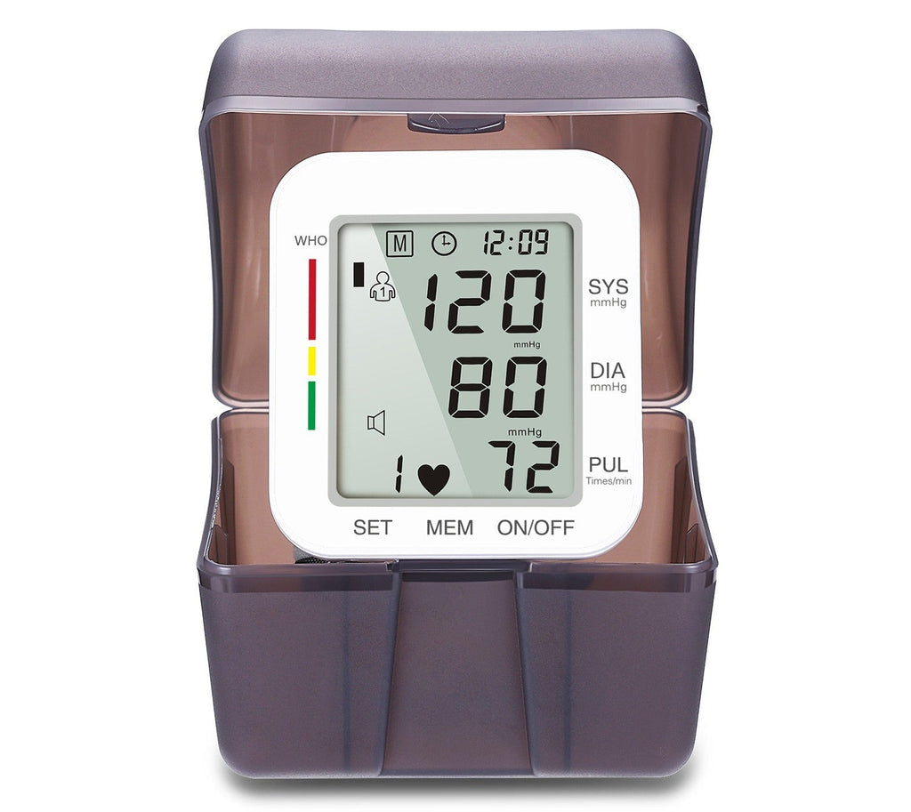 Rechargeable Electronic Wrist Blood Pressure Monitor, with Accurate Quick Reading, Large Display and One-Button Operation, for Home Use | Ka-mostore