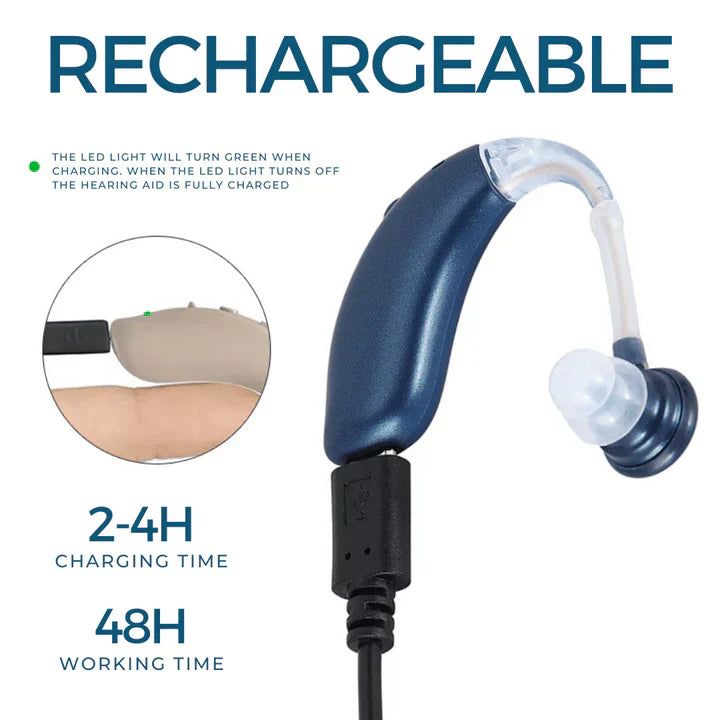 Rechargeable Hearing Aid with Universal Fit | Ka-mostore