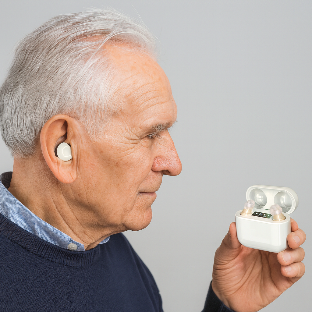 Rechargeable Invisible In-Ear Hearing Aid Device | Ka-mostore