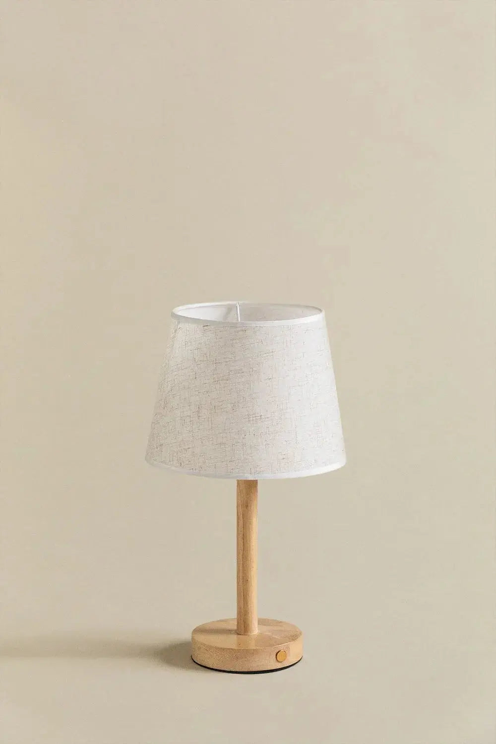 Rechargeable Wooden LED Table Lamp with Fabric Shade | Ka-mostore
