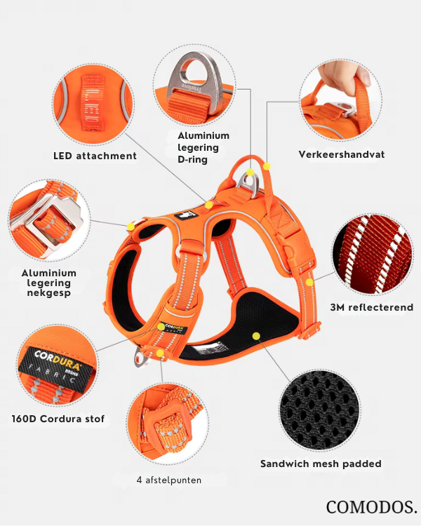 Secure Dog Vest | Adjustable No-Pull Control Harness | Ka-mostore