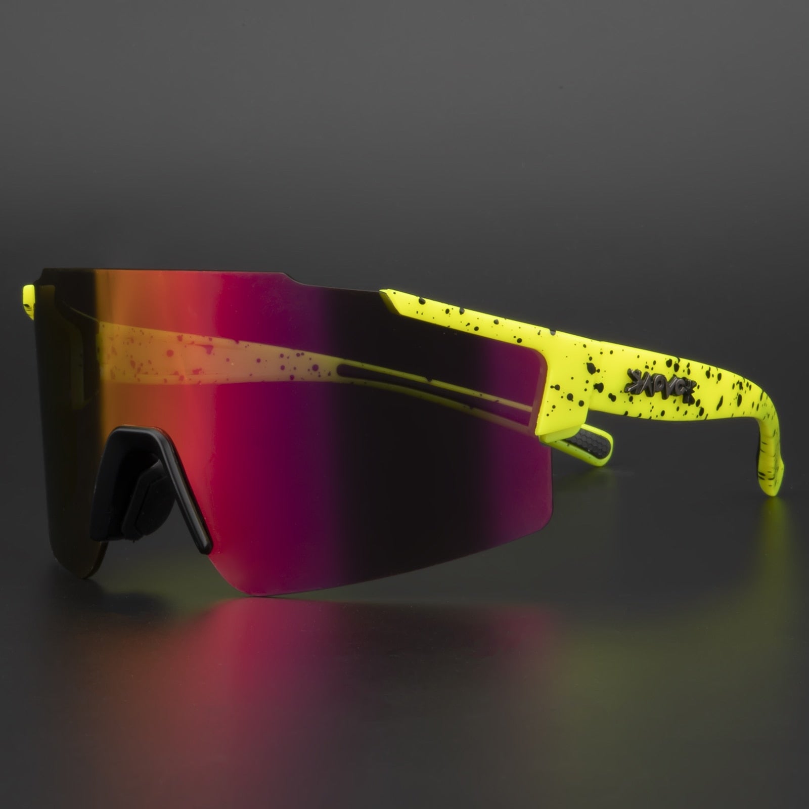 نظارات شمسية رياضية ReflectRide – نظارات ركوب الدراجات الهوائية الانسيابية مع حماية من الأشعة فوق البنفسجية وإطار قابل للتبديل | Ka-mostore