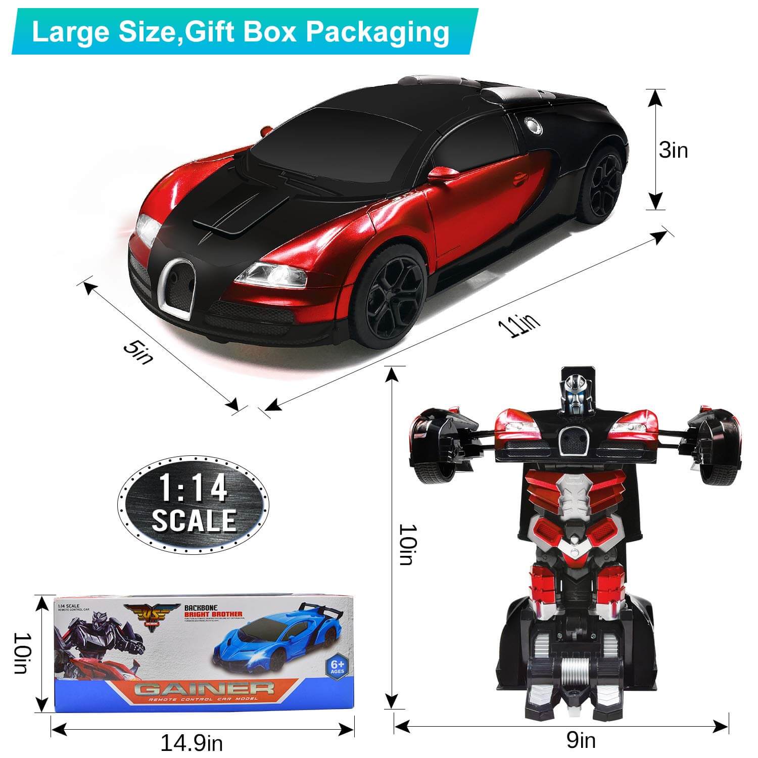 Remote Control Robot Car Transforming Toy | Ka-mostore