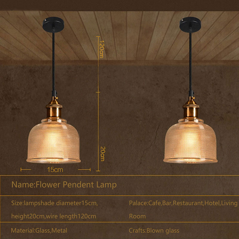 Retro Glass Pendant Light | European Vintage Design | Ka-mostore