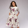 Elegant Floral Midi Dress | Ka-mostore