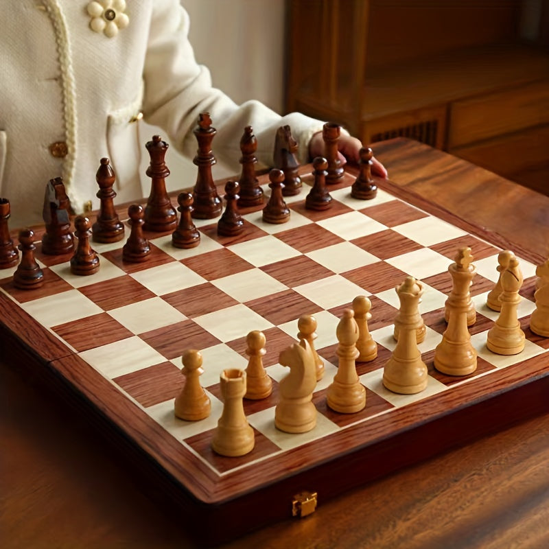 RoyalWood Luxury Chess Set – Solid Wood Chessboard with Finely Detailed Pieces | Ka-mostore