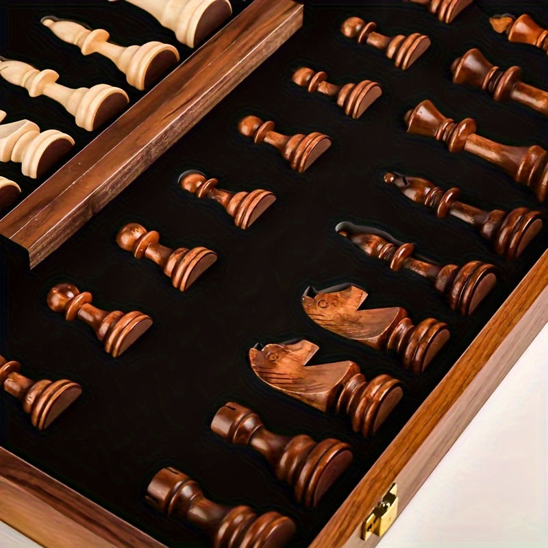 RoyalWood Luxury Chess Set – Solid Wood Chessboard with Finely Detailed Pieces | Ka-mostore