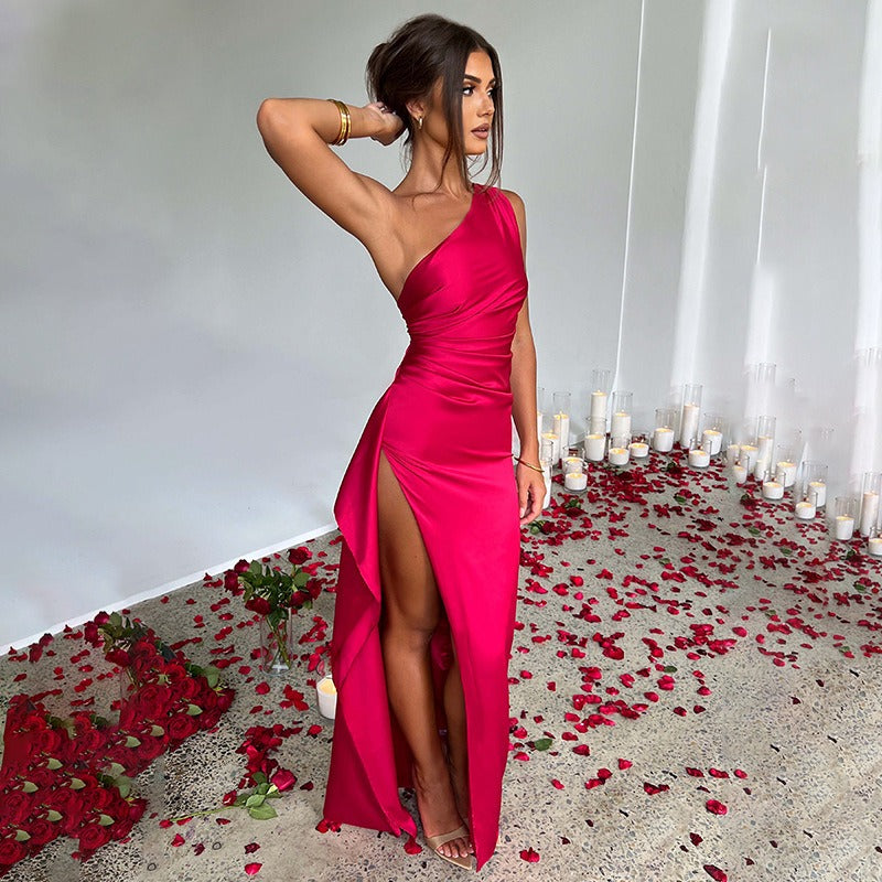 Elegante abito maxi monospalla | Ka-mostore