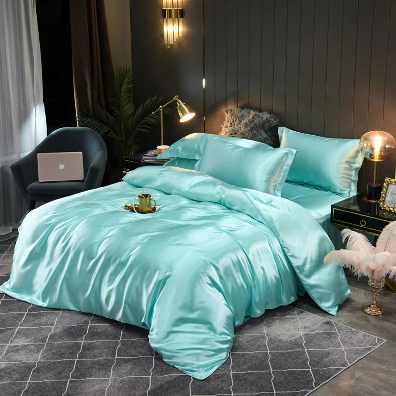 Satin Bedding Ensemble Duvet Cover Set | Ka-mostore