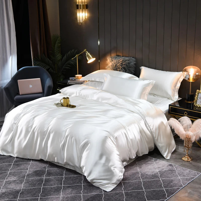 Satin Bedding Ensemble Duvet Cover Set | Ka-mostore