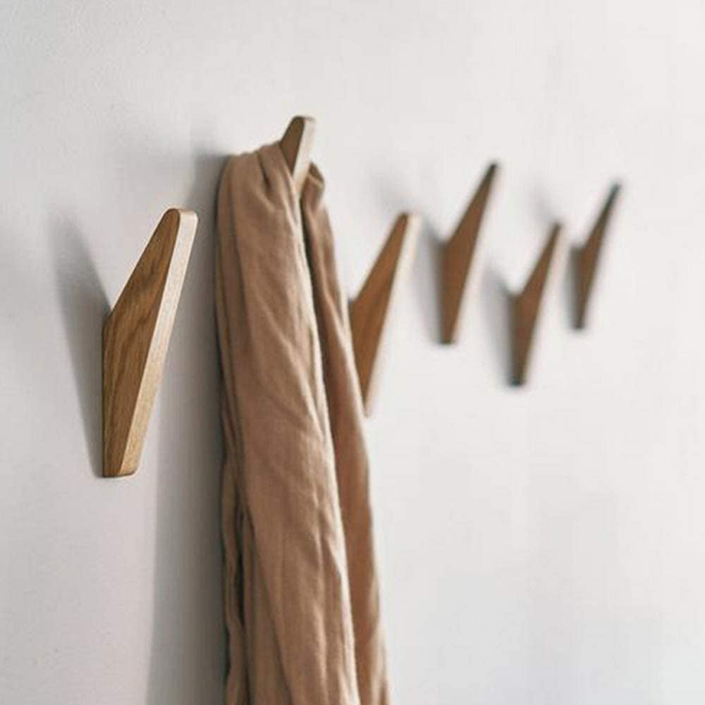 Scandi Set of 6 Wooden Coat Hooks | Ka-mostore