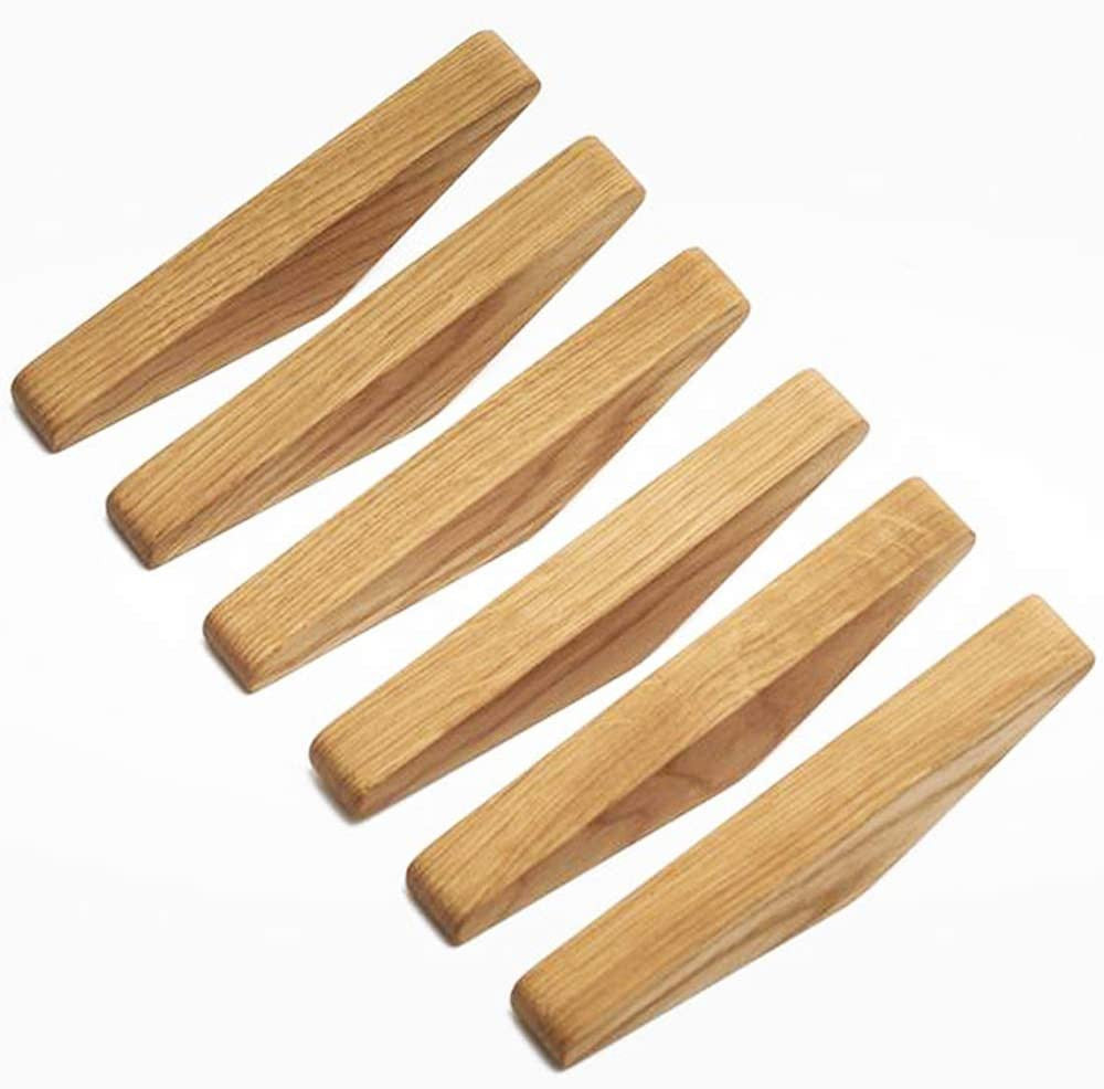 Scandi Set of 6 Wooden Coat Hooks | Ka-mostore