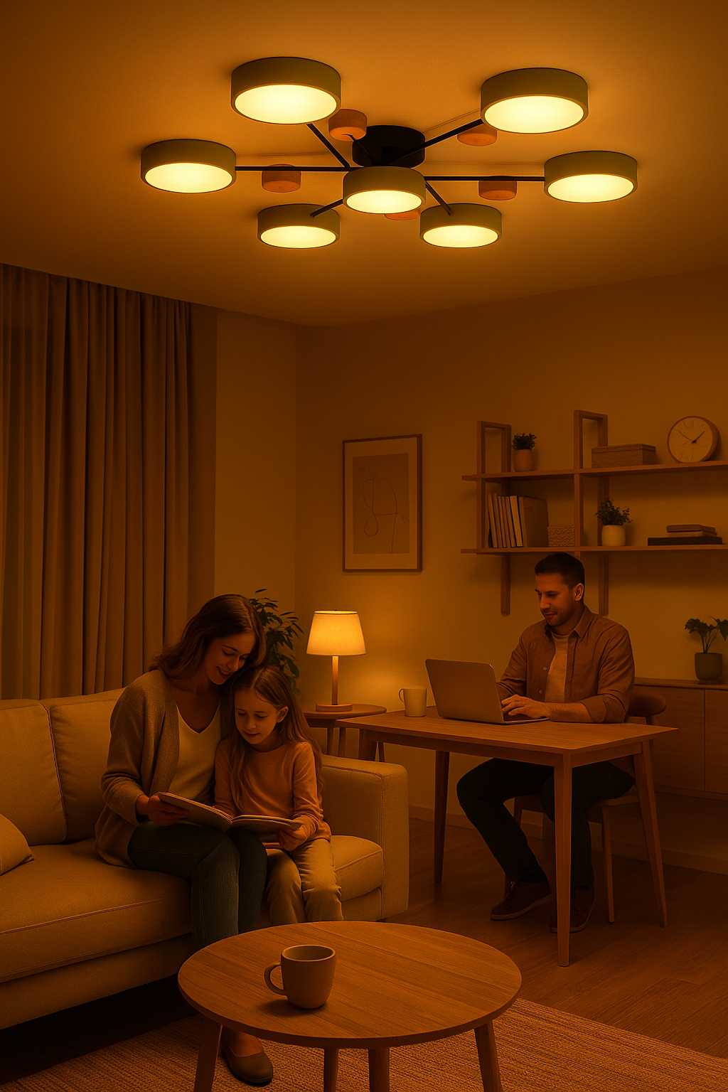 Scandinavian LED Ceiling Light | Branching Modern Light Design | Ka-mostore