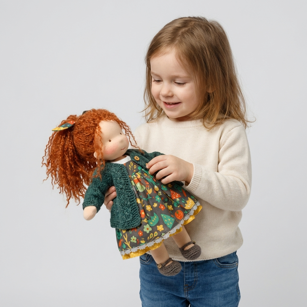 Soft Waldorf Doll with Natural Features | Ka-mostore