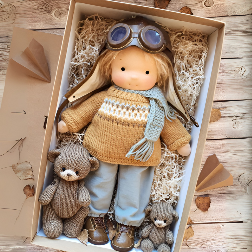 Soft Waldorf Doll with Natural Features | Ka-mostore