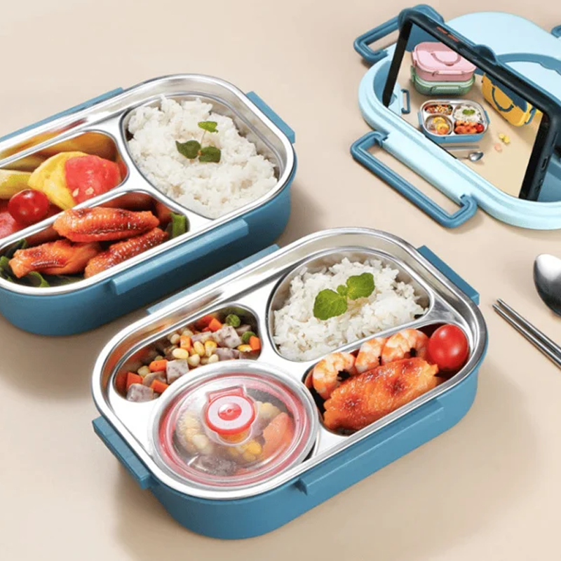 Insulated Lunch Box with Sections | Ka-mostore