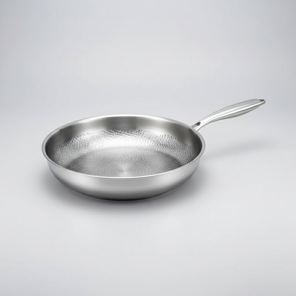 Hammered titanium frying pan, induction safe, naturally non-stick | Ka-mostore