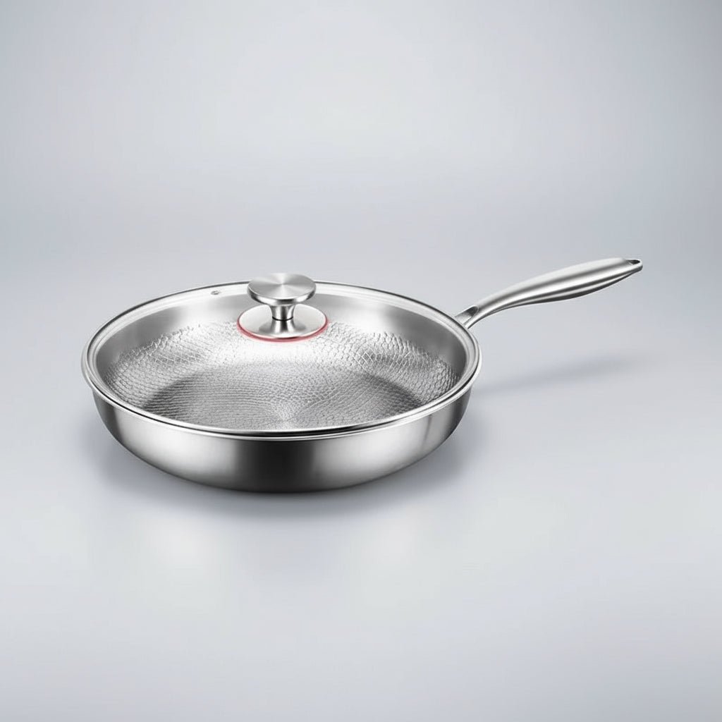 Hammered titanium frying pan, induction safe, naturally non-stick | Ka-mostore