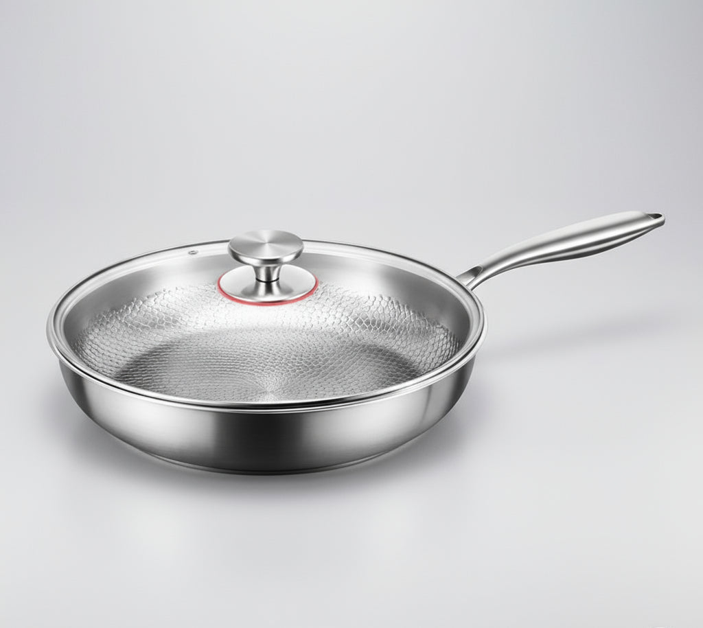 Hammered titanium frying pan, induction safe, naturally non-stick | Ka-mostore