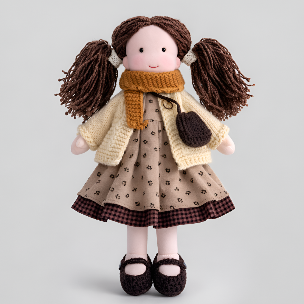 Toddler Waldorf Cloth Doll with Knitted Accents | Ka-mostore