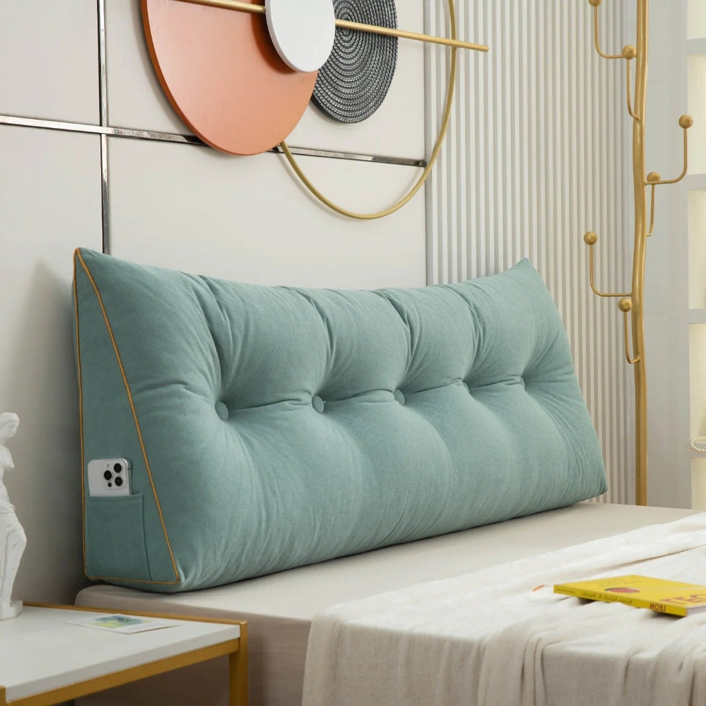 Tufted Bed Wedge Pillow for Reading and Lounging | Ka-mostore