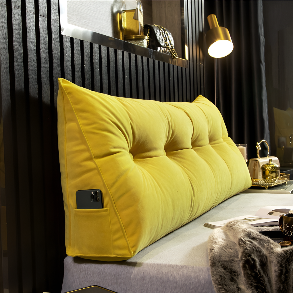 Tufted Bed Wedge Pillow for Reading and Lounging | Ka-mostore