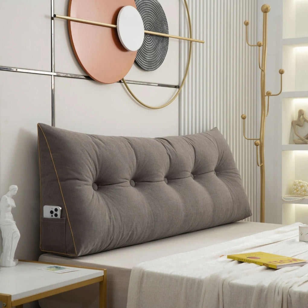 Tufted Bed Wedge Pillow for Reading and Lounging | Ka-mostore
