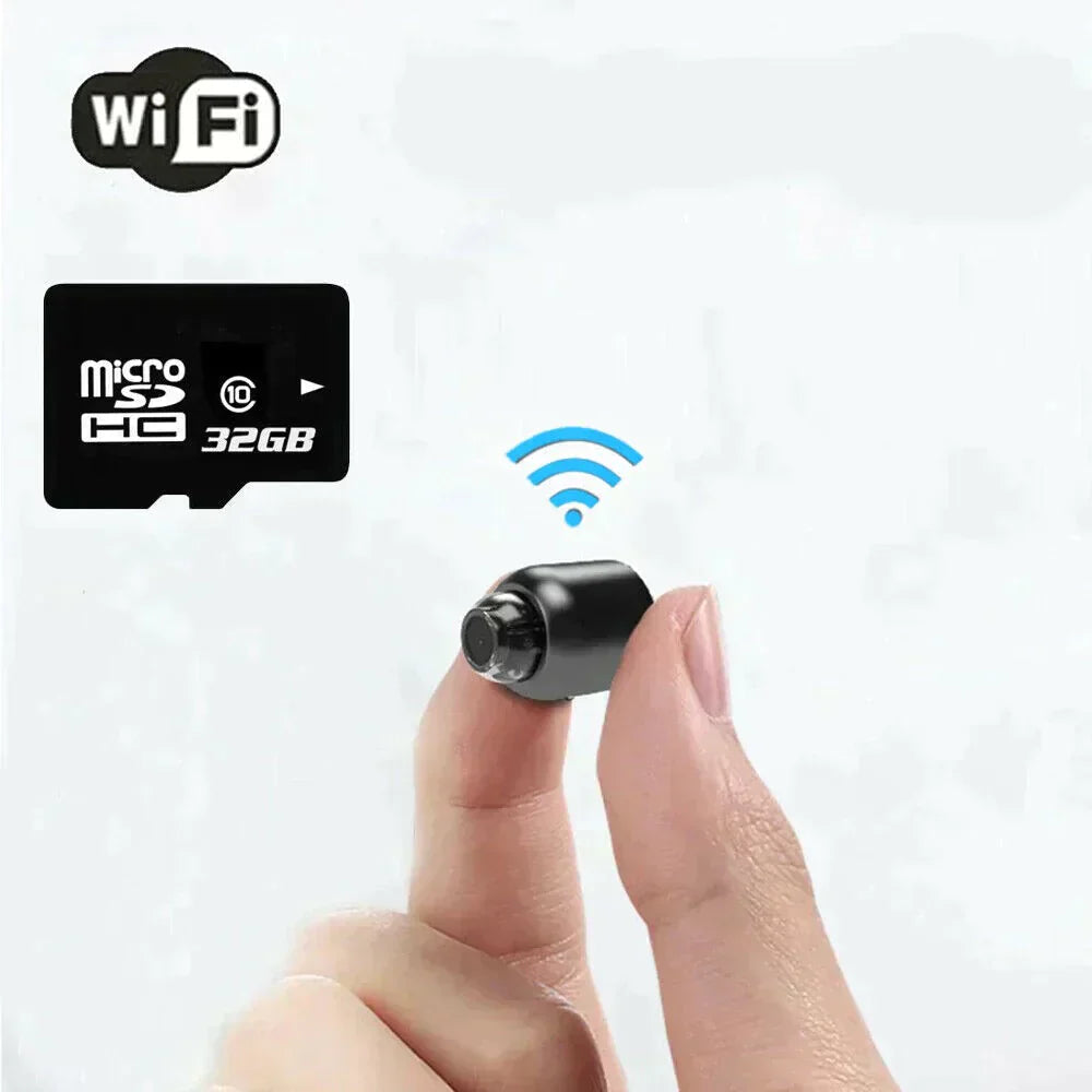 Ultra-Small WiFi IP Camera | 1080p Full HD | 120° Wide Angle Lens | Infrared Night Vision & Motion Sensor | 2-Way Audio | Worldwide Remote Access | Ka-mostore