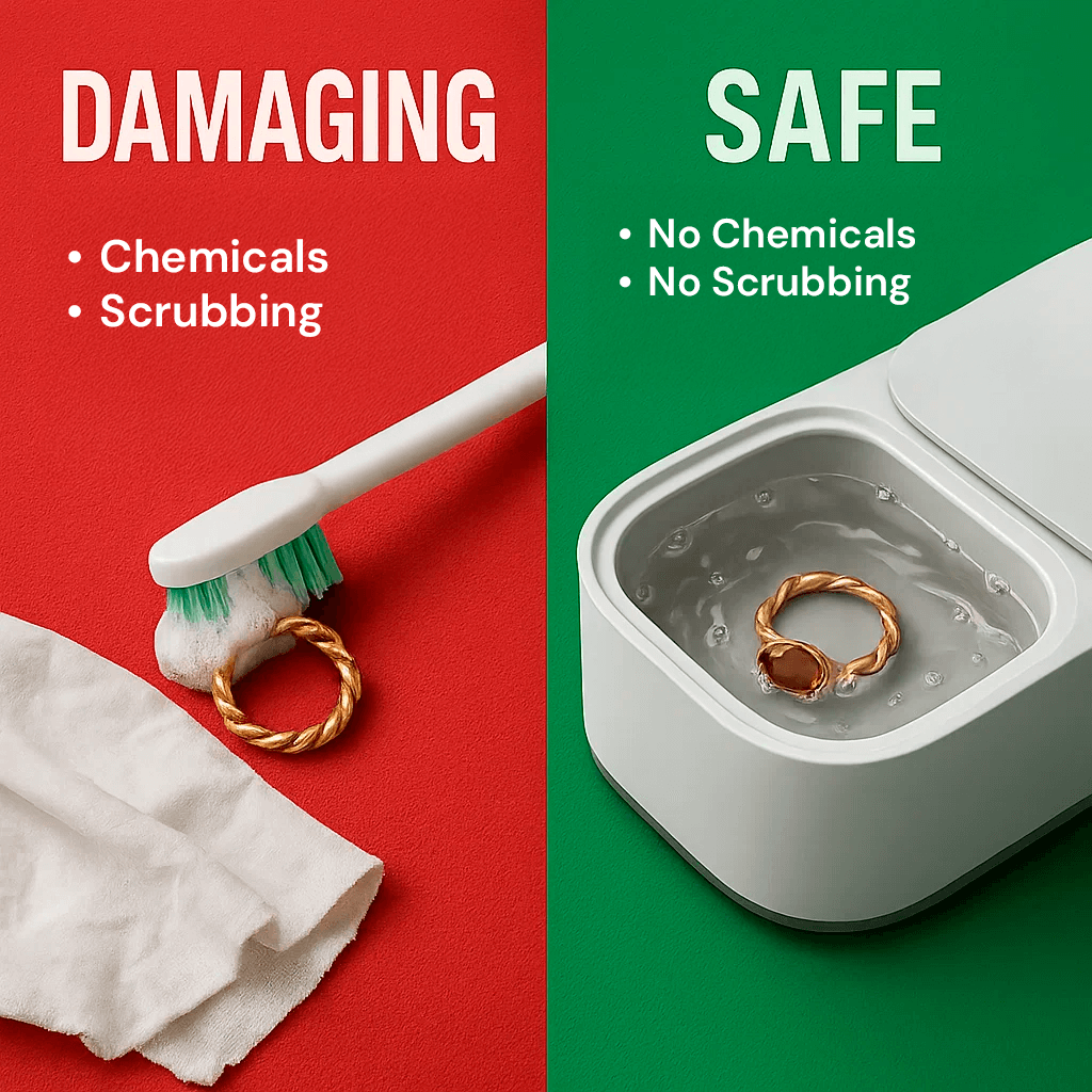 Sonic Cleaner | For Jewelry, Glasses, Watches & Dentures | Ka-mostore