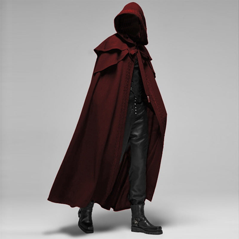 Unisex Hooded Velvet Cape | Gothic Style | Black | Ka-mostore