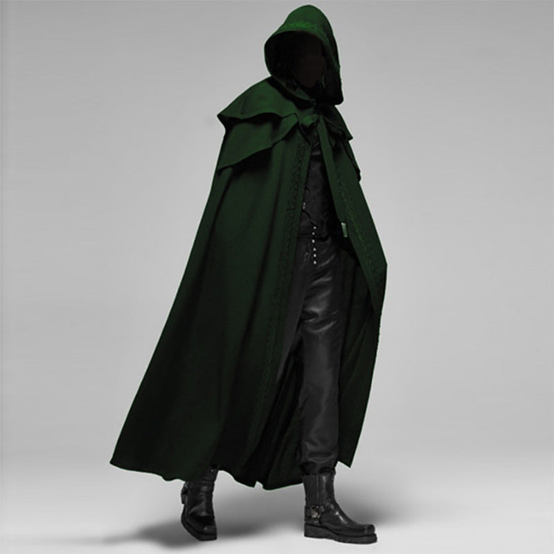 Unisex Hooded Velvet Cape | Gothic Style | Black | Ka-mostore