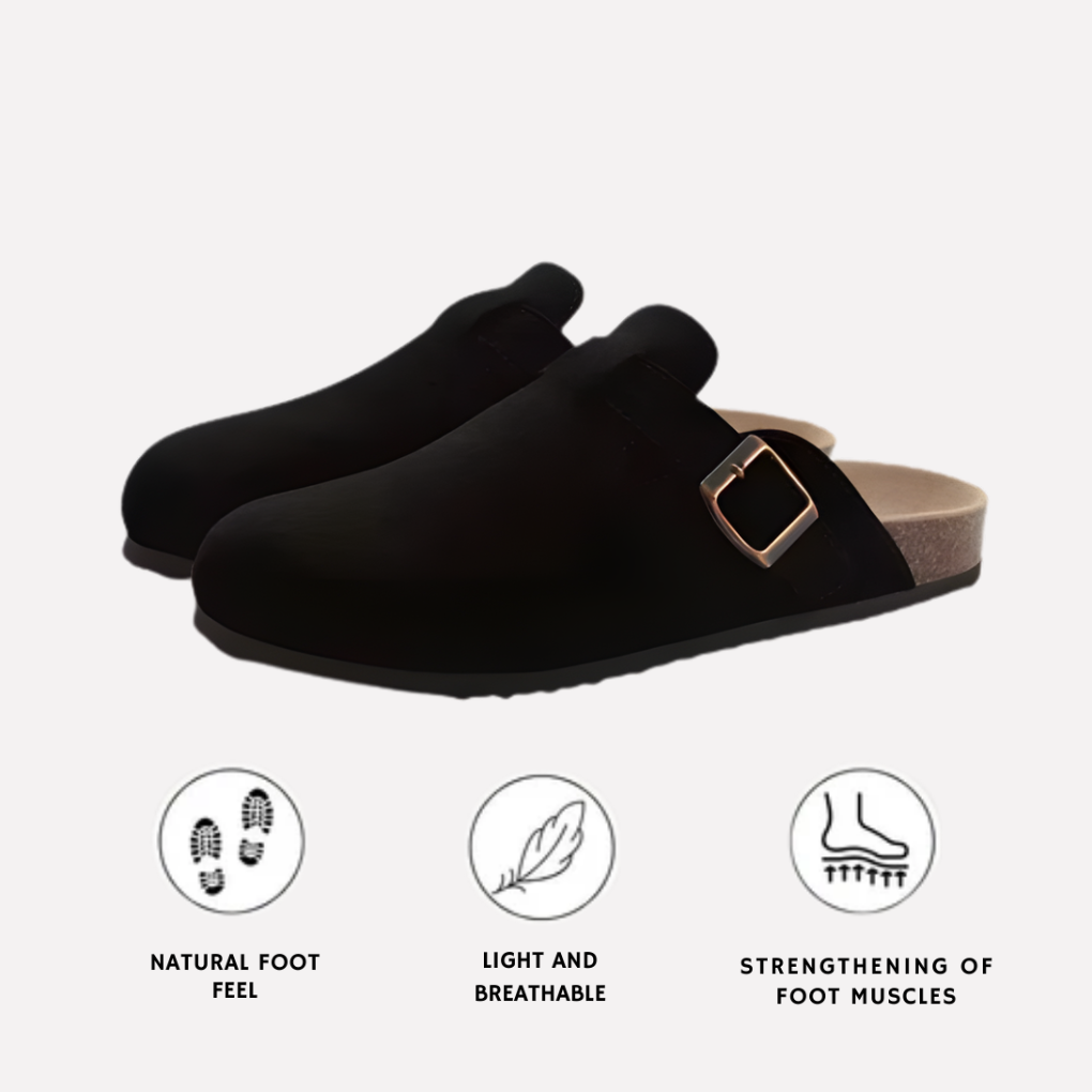Comfortabele instapklompen met gespdetail | Ka-mostore
