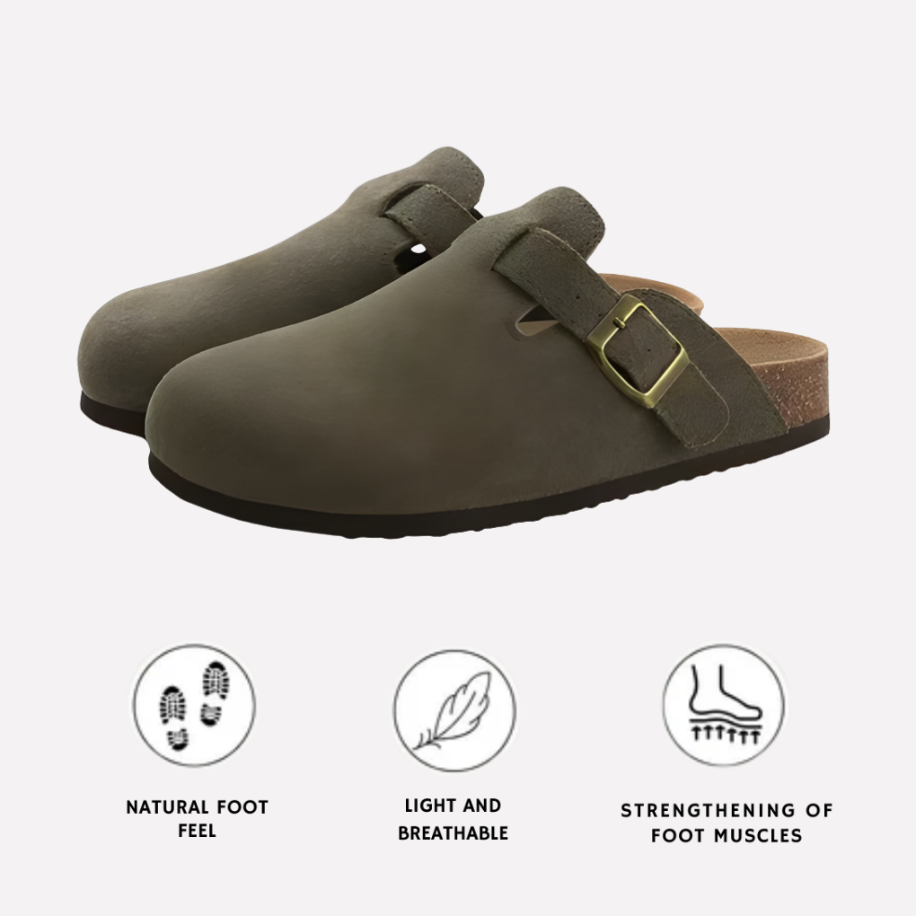 Comfortabele instapklompen met gespdetail | Ka-mostore