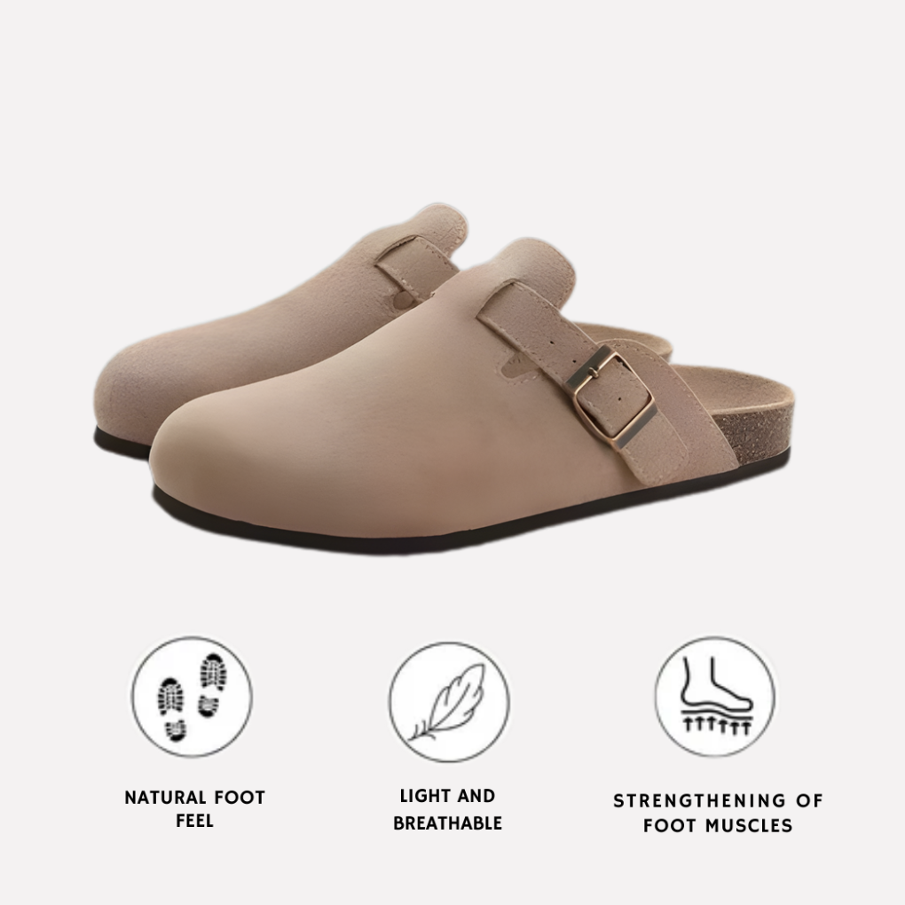 Comfortabele instapklompen met gespdetail | Ka-mostore