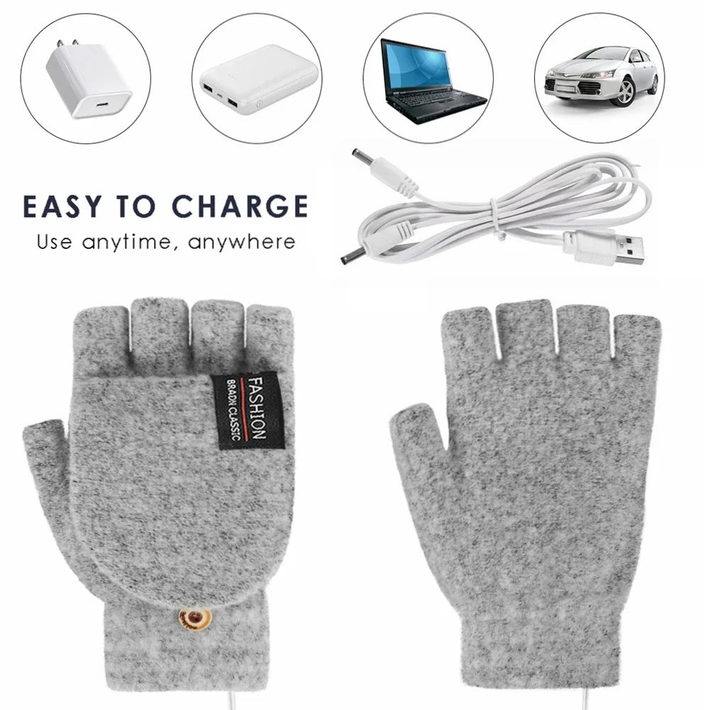 Vyhřívané rukavice s teplými vlnami a dobíjením přes USB | Ka-mostore