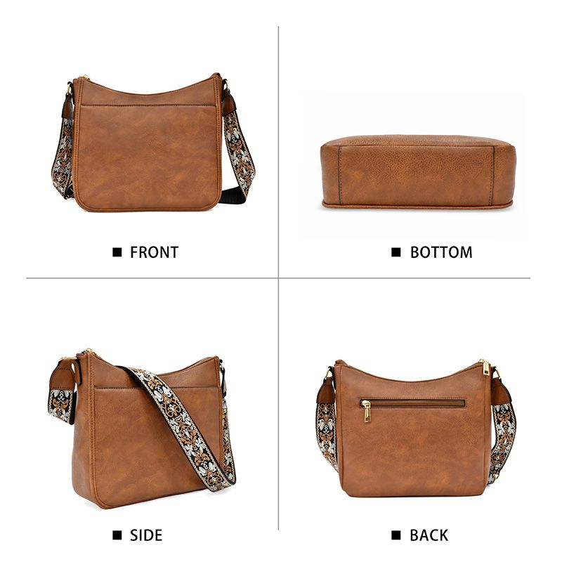 Veelzijdige leren schoudertas voor dames | Ka-mostore