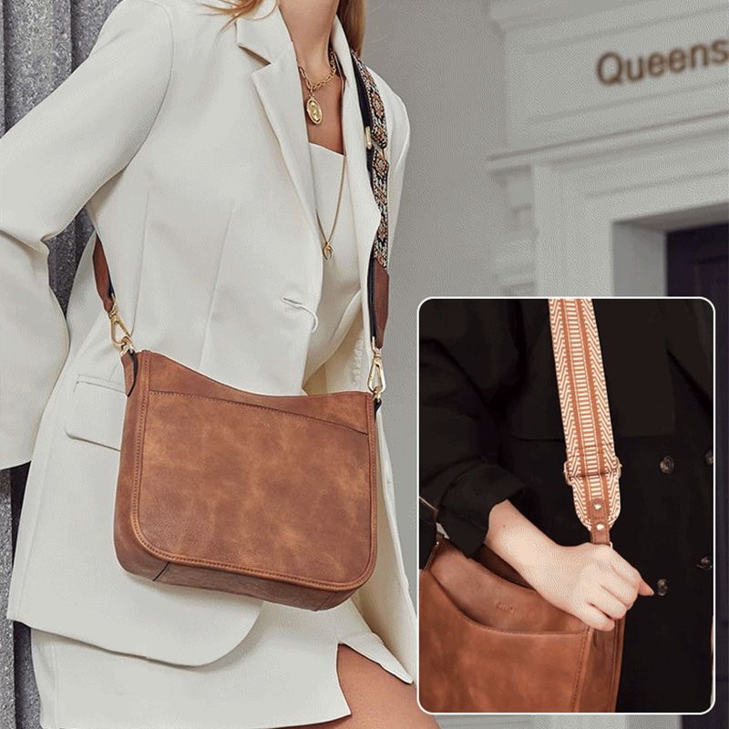 Veelzijdige leren schoudertas voor dames | Ka-mostore
