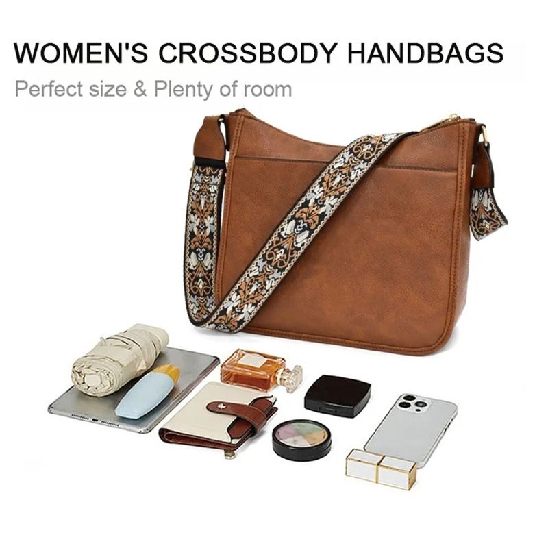Veelzijdige leren schoudertas voor dames | Ka-mostore
