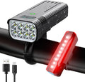 Victoper 8000 Lumen Bike Light Set - USB Rechargeable Front & Rear, Matte Black | Ka-mostore