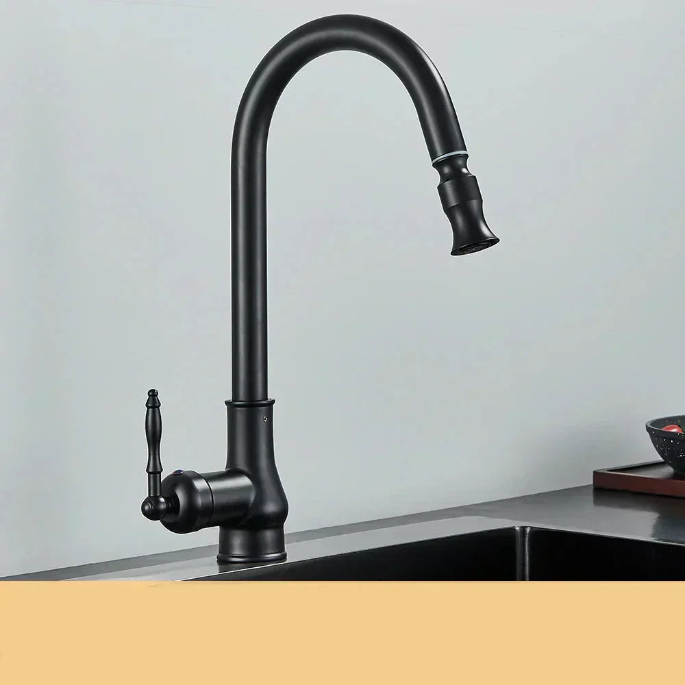 VintageTap Antique Brass Kitchen Tap – Retro Style Mixer Faucet with Swivel Spout | Ka-mostore