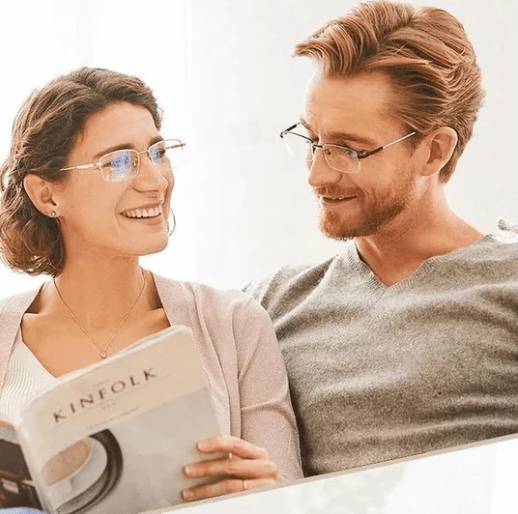 Viselio Intelligent Reading Glasses with Progressive Lenses | Ultra-Light & Blue Light Filter | For Near & Distant Vision | Titanium Frame TR90 | Ka-mostore