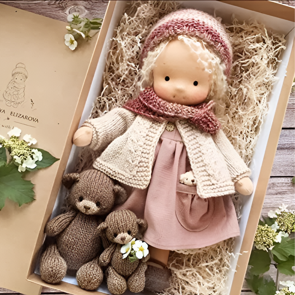 Waldorf Cuddly Doll, Soft Knit Cardigan | Ka-mostore