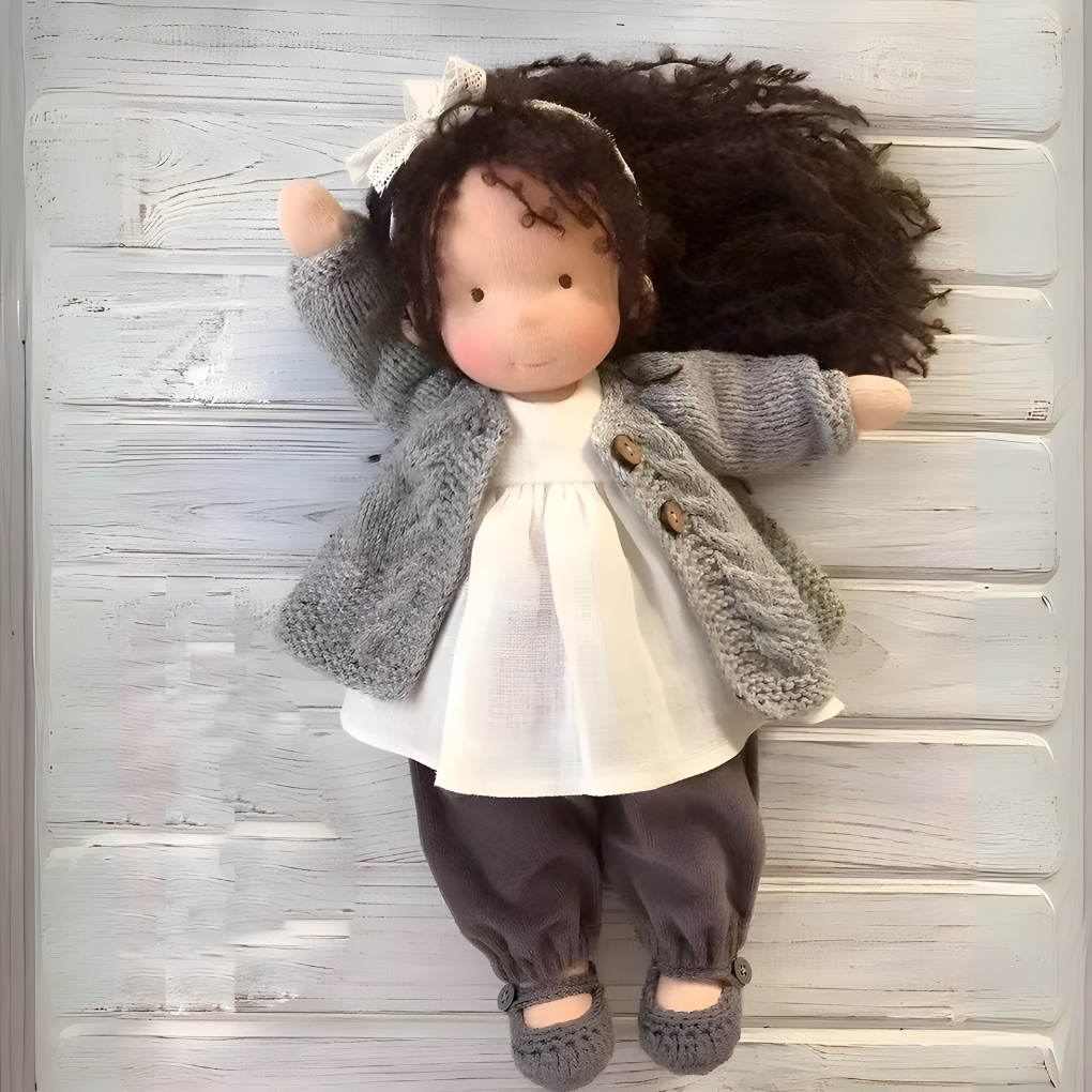 Waldorf Cuddly Doll, Soft Knit Cardigan | Ka-mostore