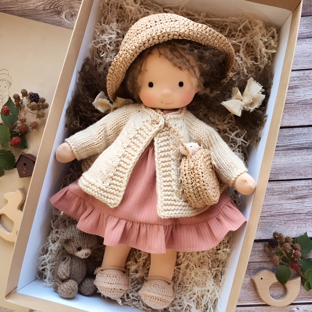 Waldorf Cuddly Doll, Soft Knit Cardigan | Ka-mostore