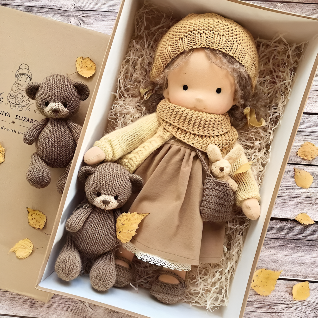 Waldorf Cuddly Doll, Soft Knit Cardigan | Ka-mostore