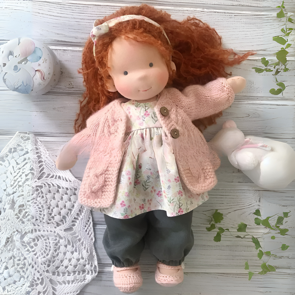 Waldorf Cuddly Doll, Soft Knit Cardigan | Ka-mostore