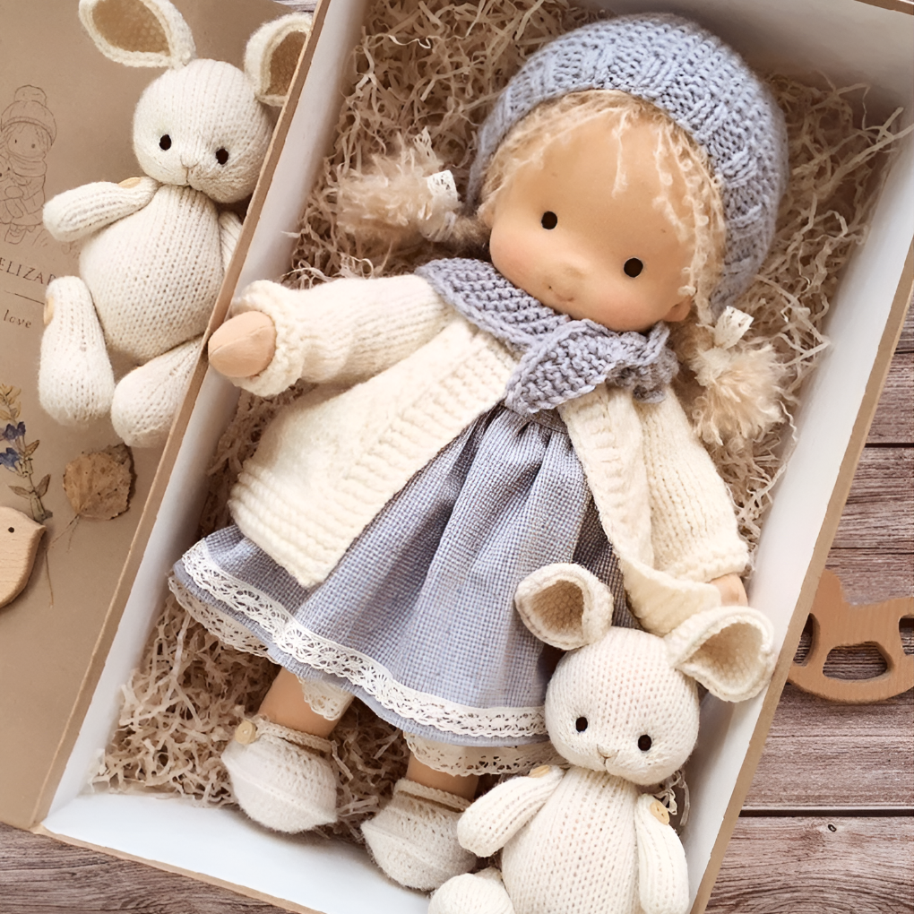 Waldorf Cuddly Doll, Soft Knit Cardigan | Ka-mostore