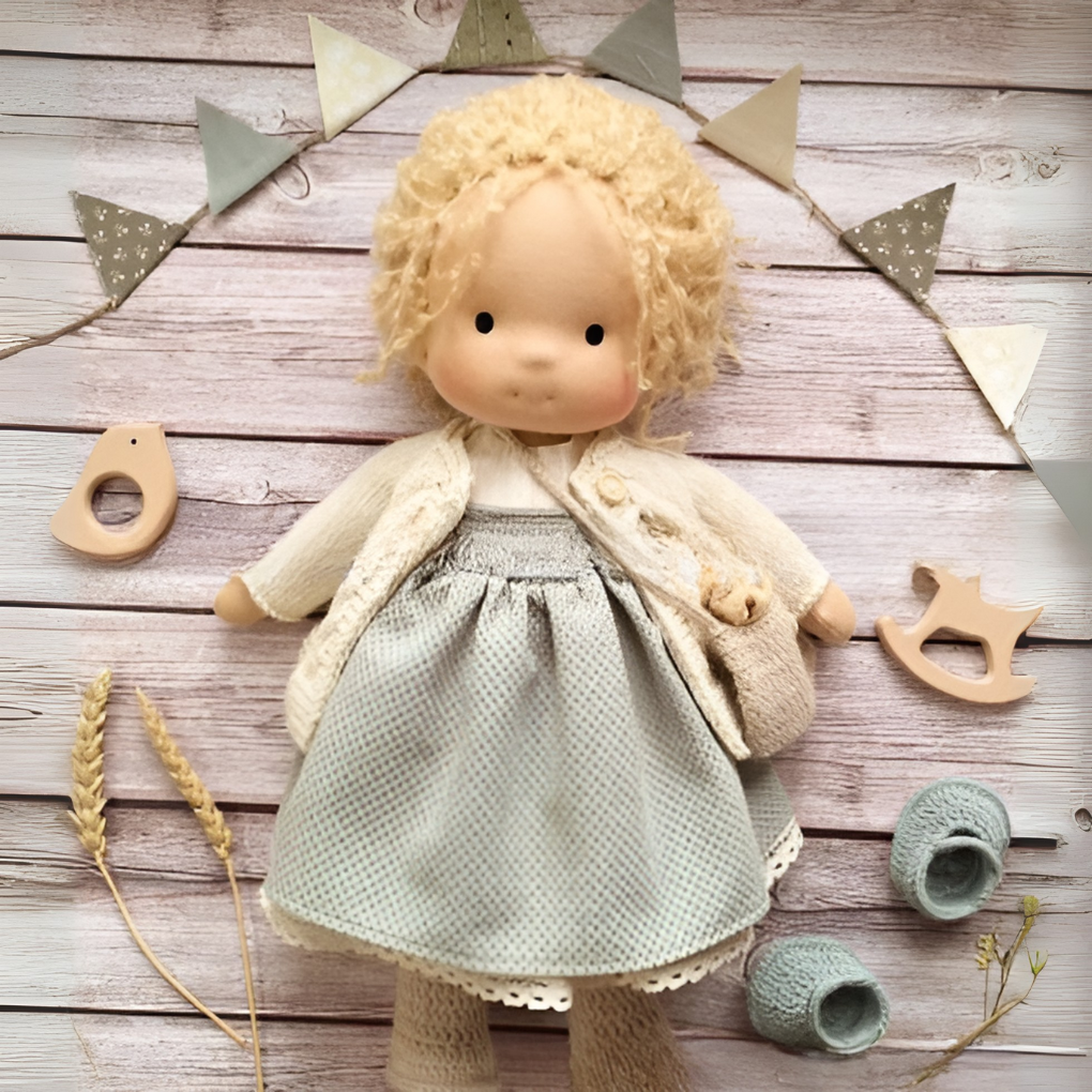 Waldorf Cuddly Doll, Soft Knit Cardigan | Ka-mostore